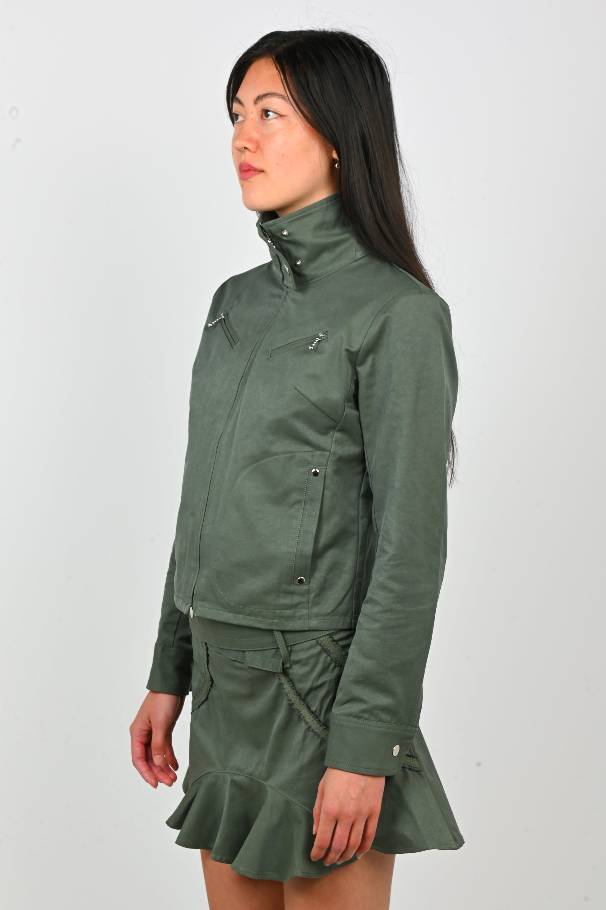 ESS·BEE Tracksuit Jacket in Dusty Olive
