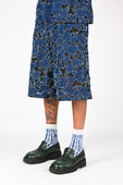 Erik Yvon Lace Shorts in Blue