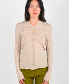 Nimph 'Bella' Hooded Top in Beige