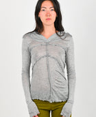 Nimph 'Bella' Hooded Top in Marle