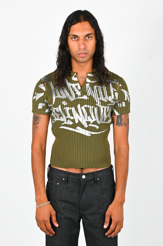 IDEN 'Delinquent' Polo in Olive