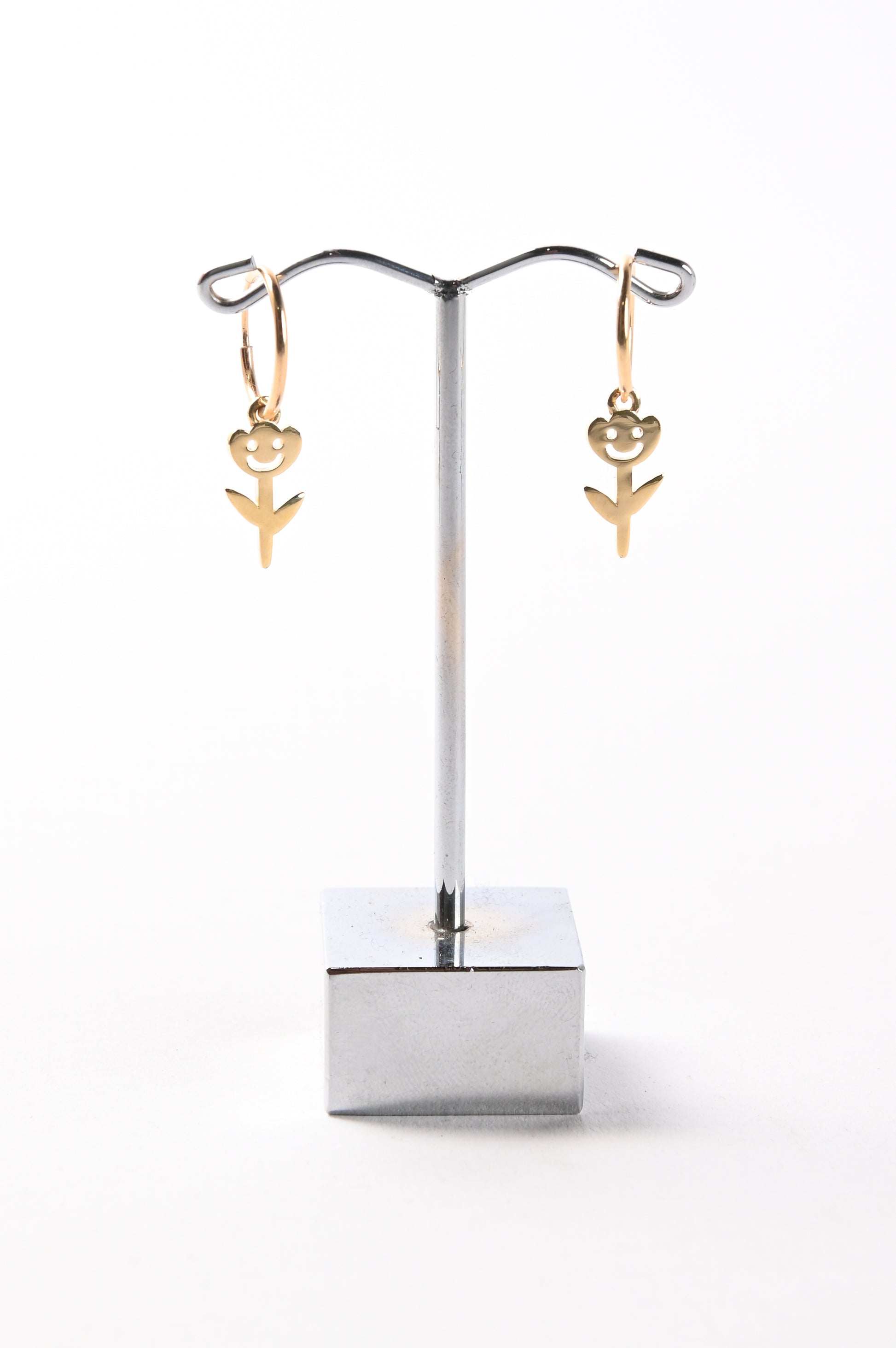 Jake Cheeseman Gold 'Smiley Tulip' Earrings