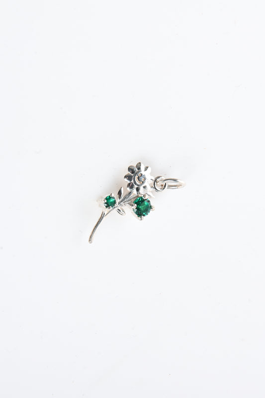 Jake Cheeseman Silver 'Smiley' Heart Flower Pendant