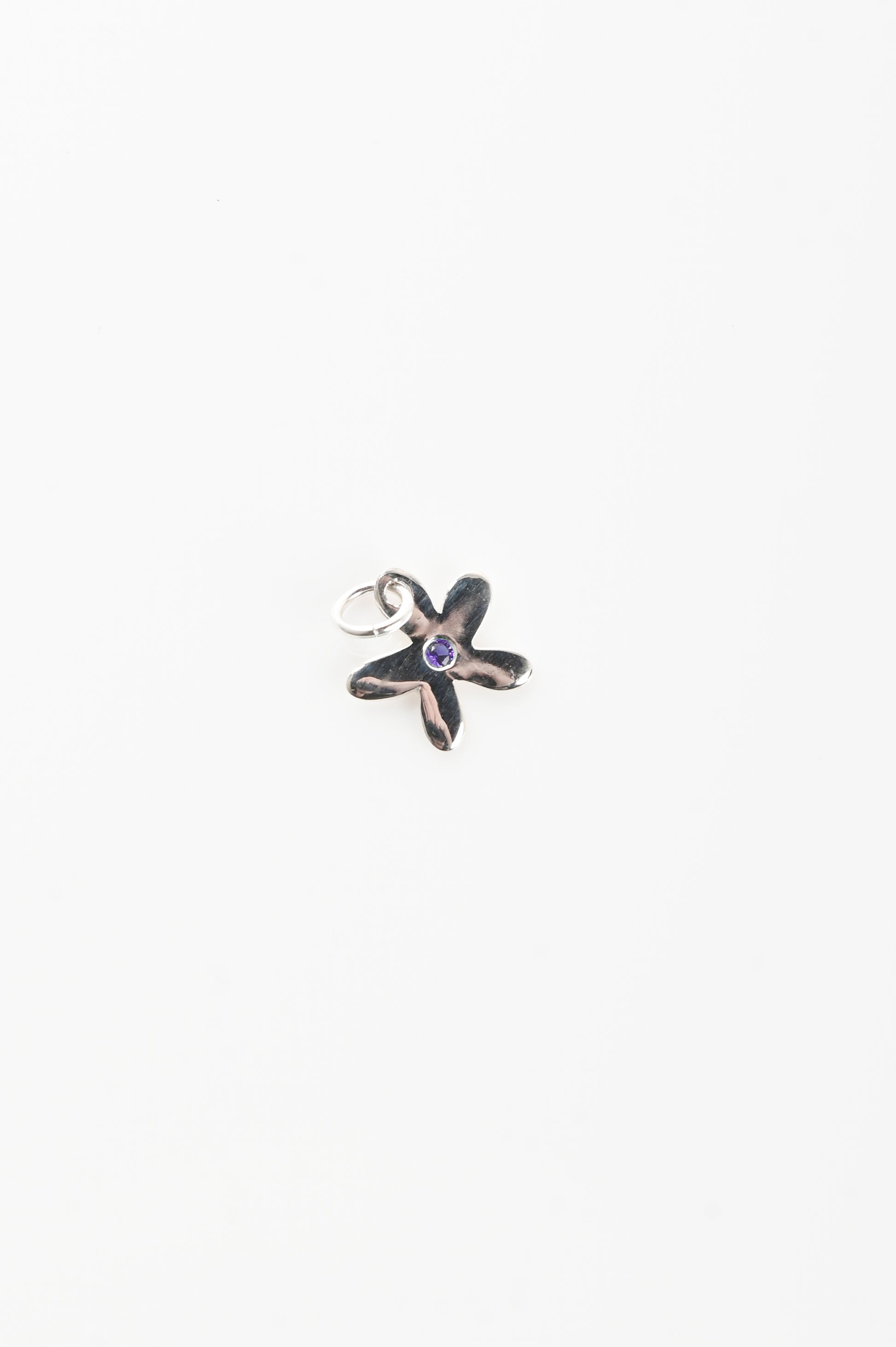 Jake Cheeseman Silver 'Silly Flower' Pendant with Amethyst