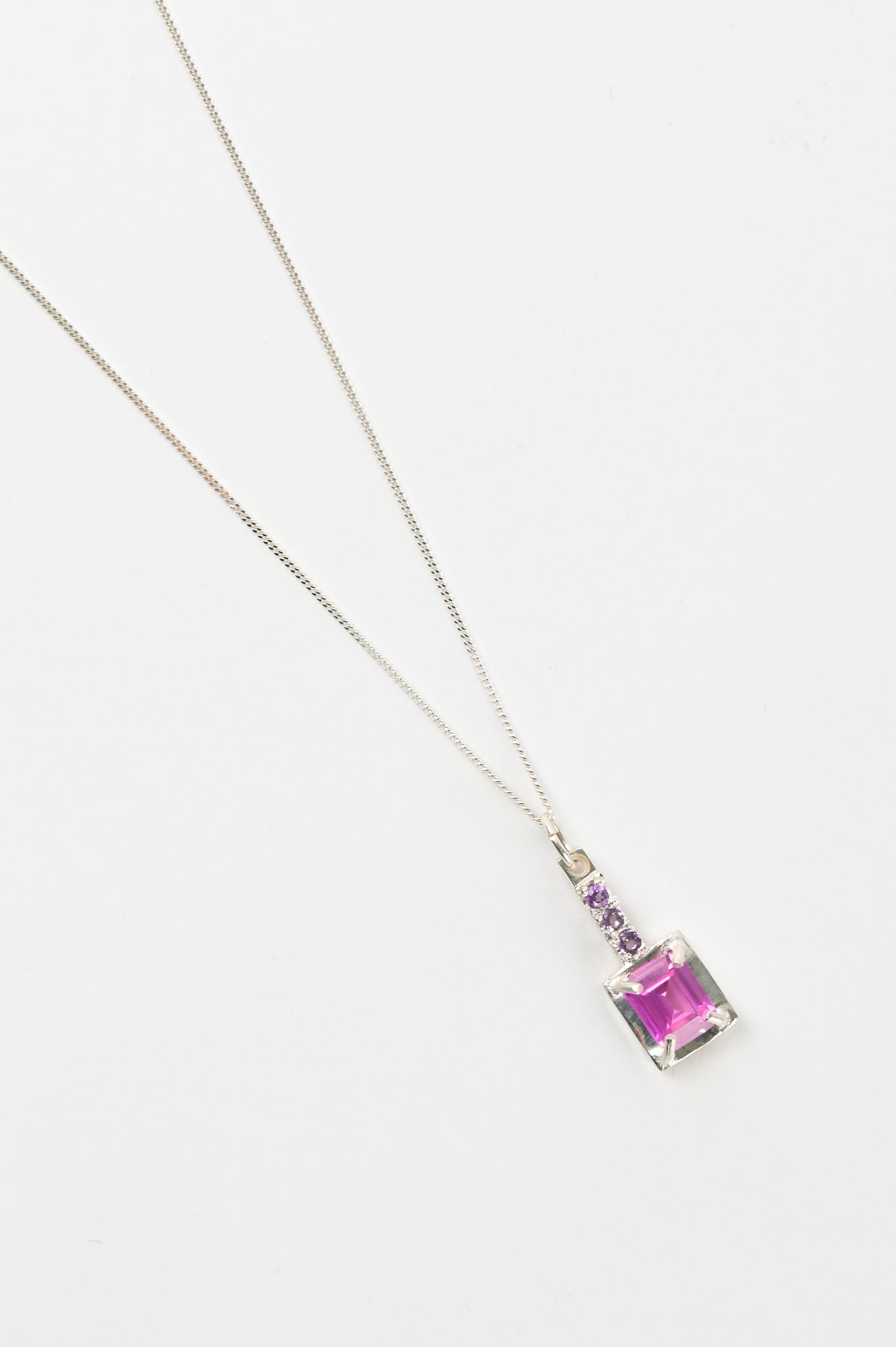 Oliver Thomas 'Etta' Necklace With Pink Sapphire