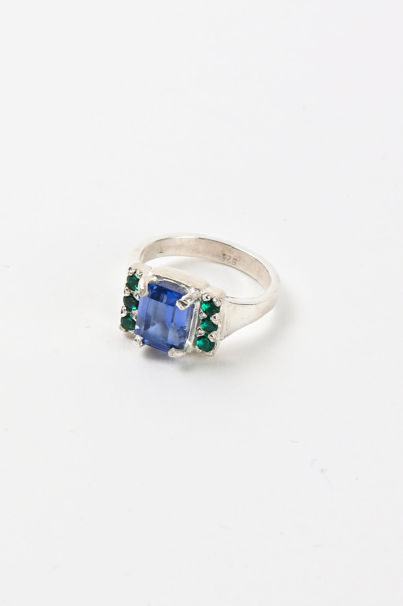 Oliver Thomas 'Priscilla' Ring With Sapphire & Emerald