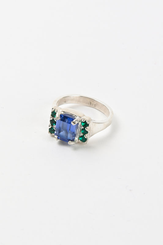 Oliver Thomas 'Priscilla' Ring With Sapphire & Emerald