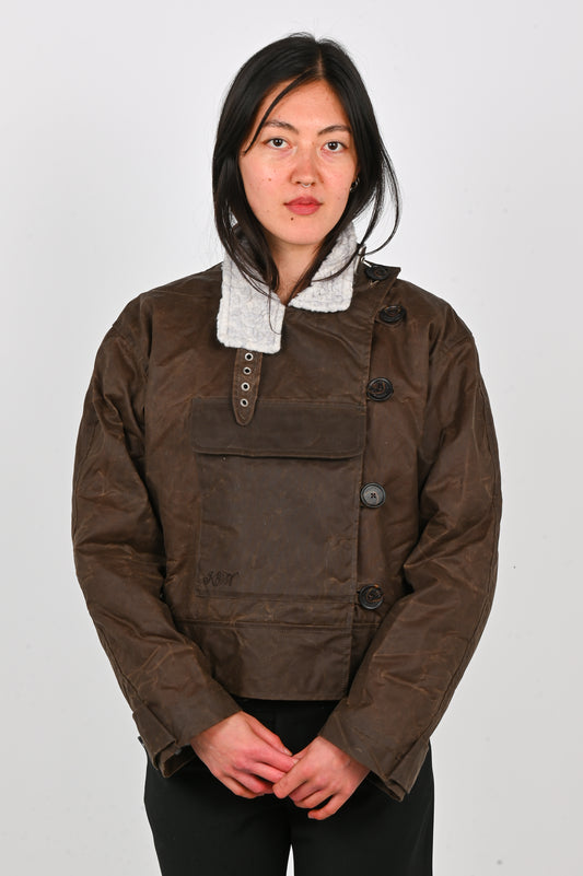 Kernemilk Pilot Jacket in Dark Brown