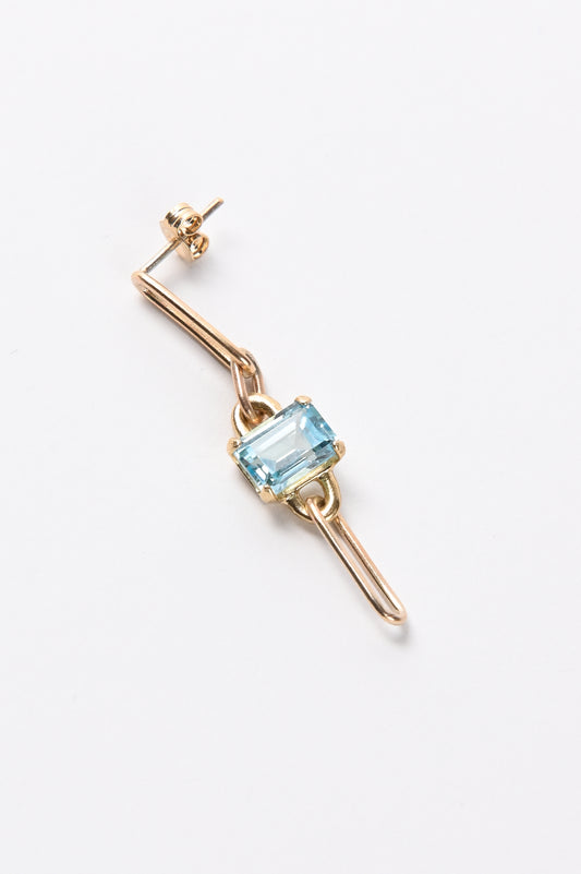 Kick In The Eye 'Dare' Earring With Pale Topaz In 9ct Gold