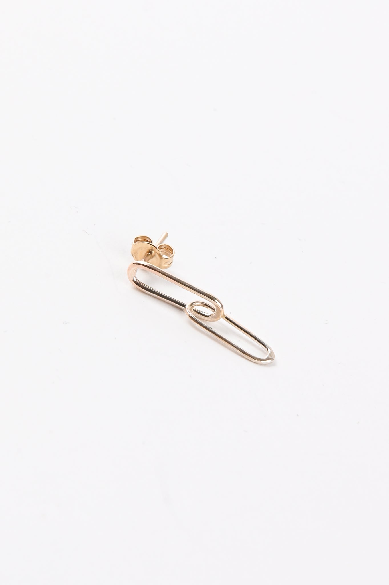 Kick In The Eye 'Original Chain' Light 2 Link Earring In 9ct Gold