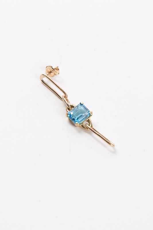 Kick In The Eye 'Dare' Earring With Bright Topaz In 9ct Gold