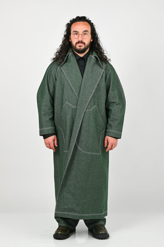 KATALYST 'Aerial' Coat in Evergreen Denim