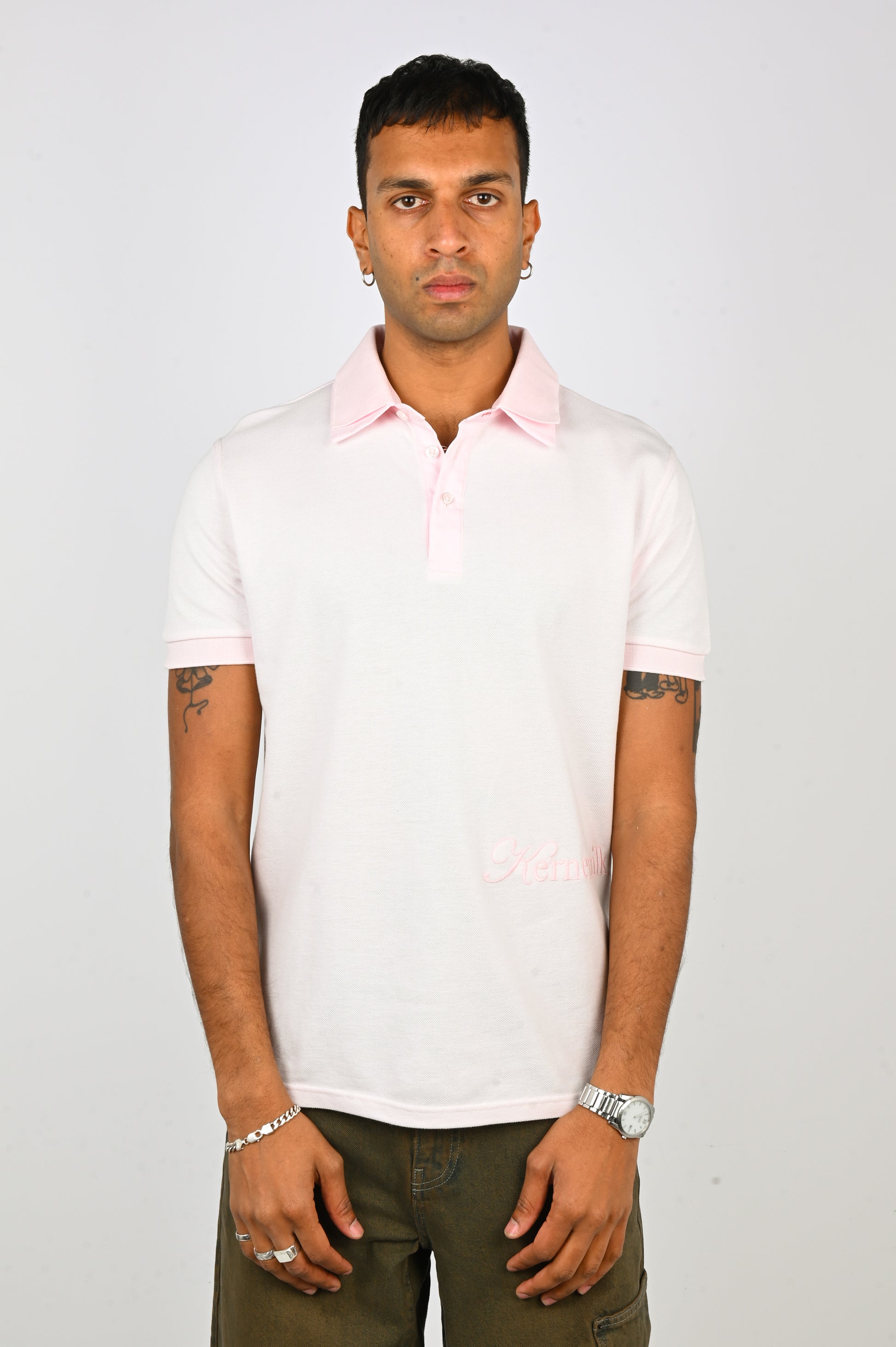 Kernemilk 'Louis' Polo Short Sleeve in Light Pink