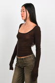 Kernemilk 'Roga' Blouse in Brown