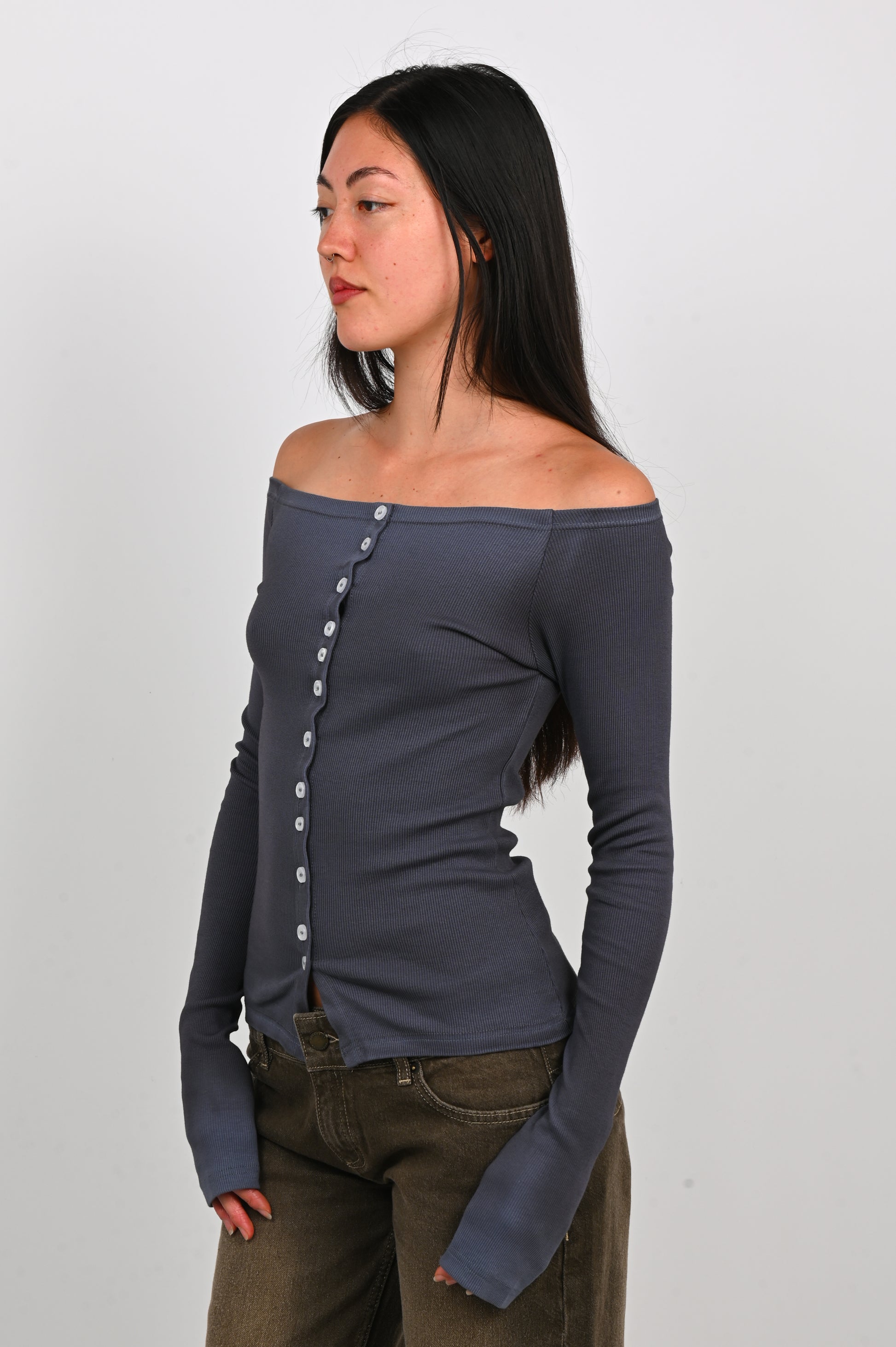 Kernemilk 'Matilda' Cardigan in Dusty Blue