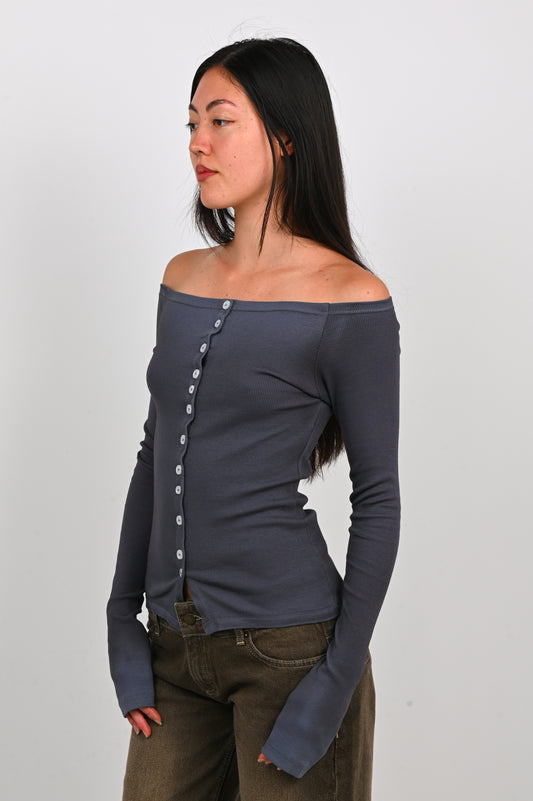 Kernemilk 'Matilda' Cardigan in Dusty Blue