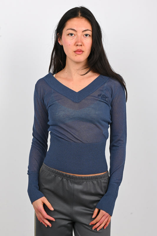 Kernemilk 'Sima' V-Neck in Blue