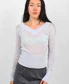 Kernemilk 'Sima' V-Neck in Silver