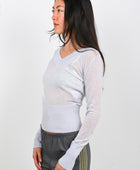 Kernemilk 'Sima' V-Neck in Silver