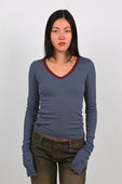 Kernemilk 'Lima' Blouse in Dusty Blue