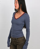 Kernemilk 'Lima' Blouse in Dusty Blue