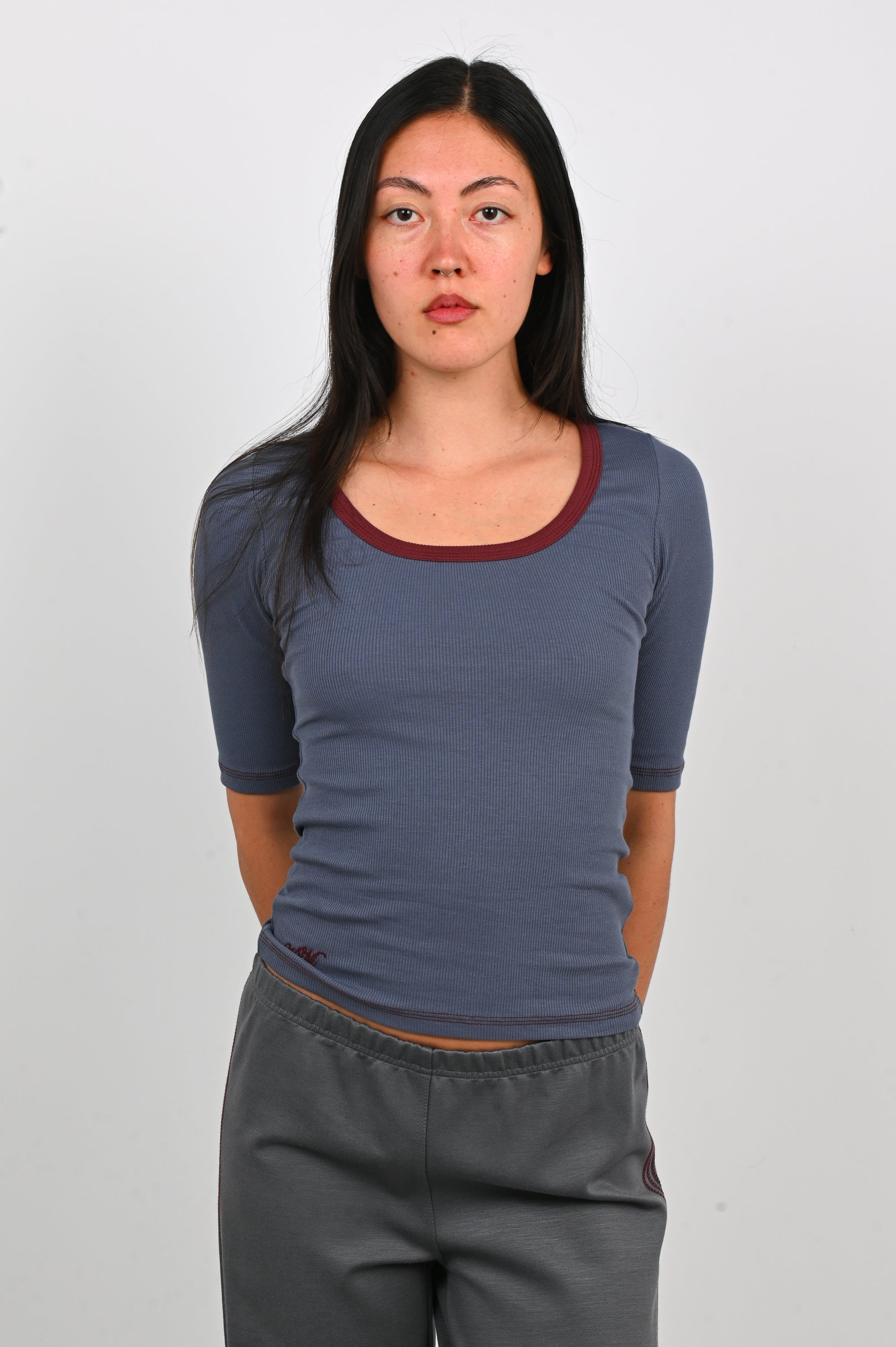 Kernemilk 'Mira' T-Shirt in Dusty Blue
