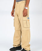 The Snake Hole 'Slowcutter' Zip Off Cargo Pants In Sand