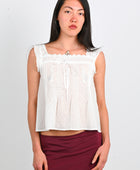 Olga Joan Prairie Camisole In Bianca