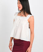 Olga Joan Prairie Camisole In Bianca