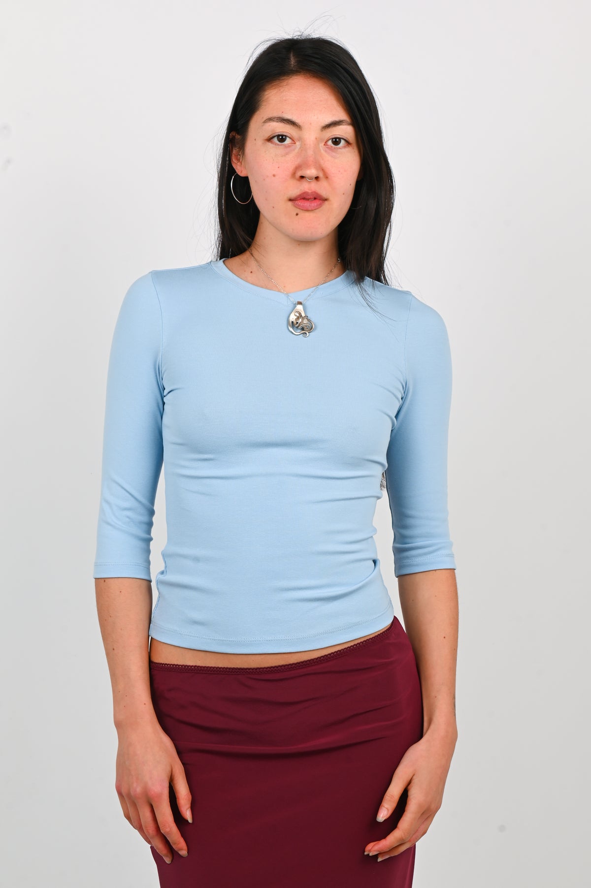 Olga Joan Baby V-Neck In Cielo