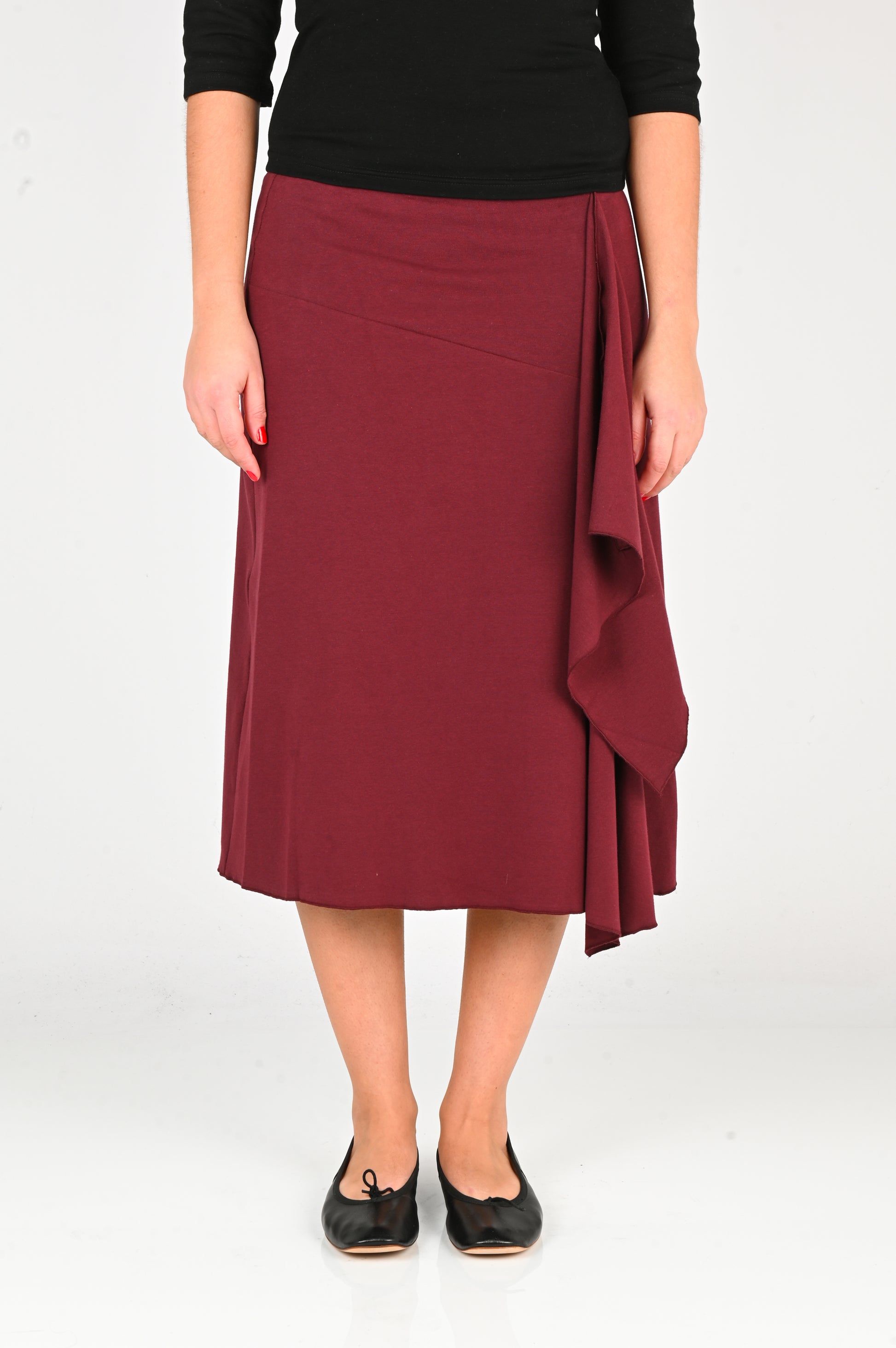 Olga Joan 'Flounce' Skirt in Viola