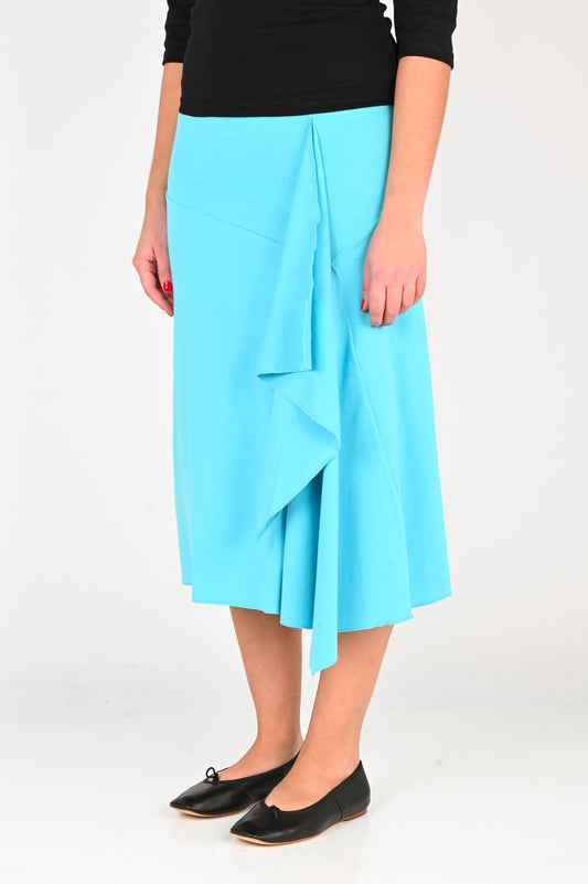 Olga Joan 'Flounce' Skirt in Acqua