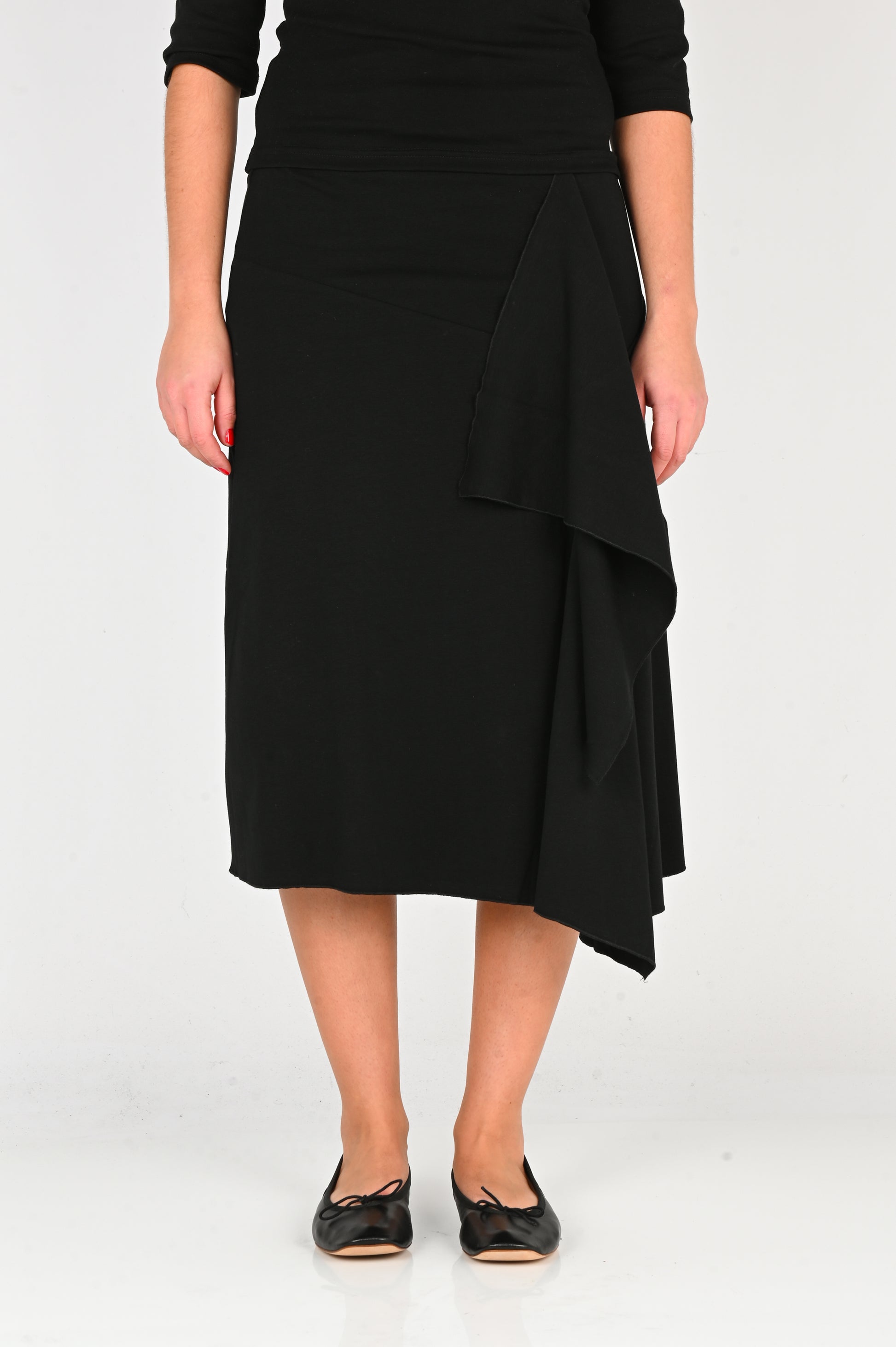 Olga Joan 'Flounce' Skirt in Nera