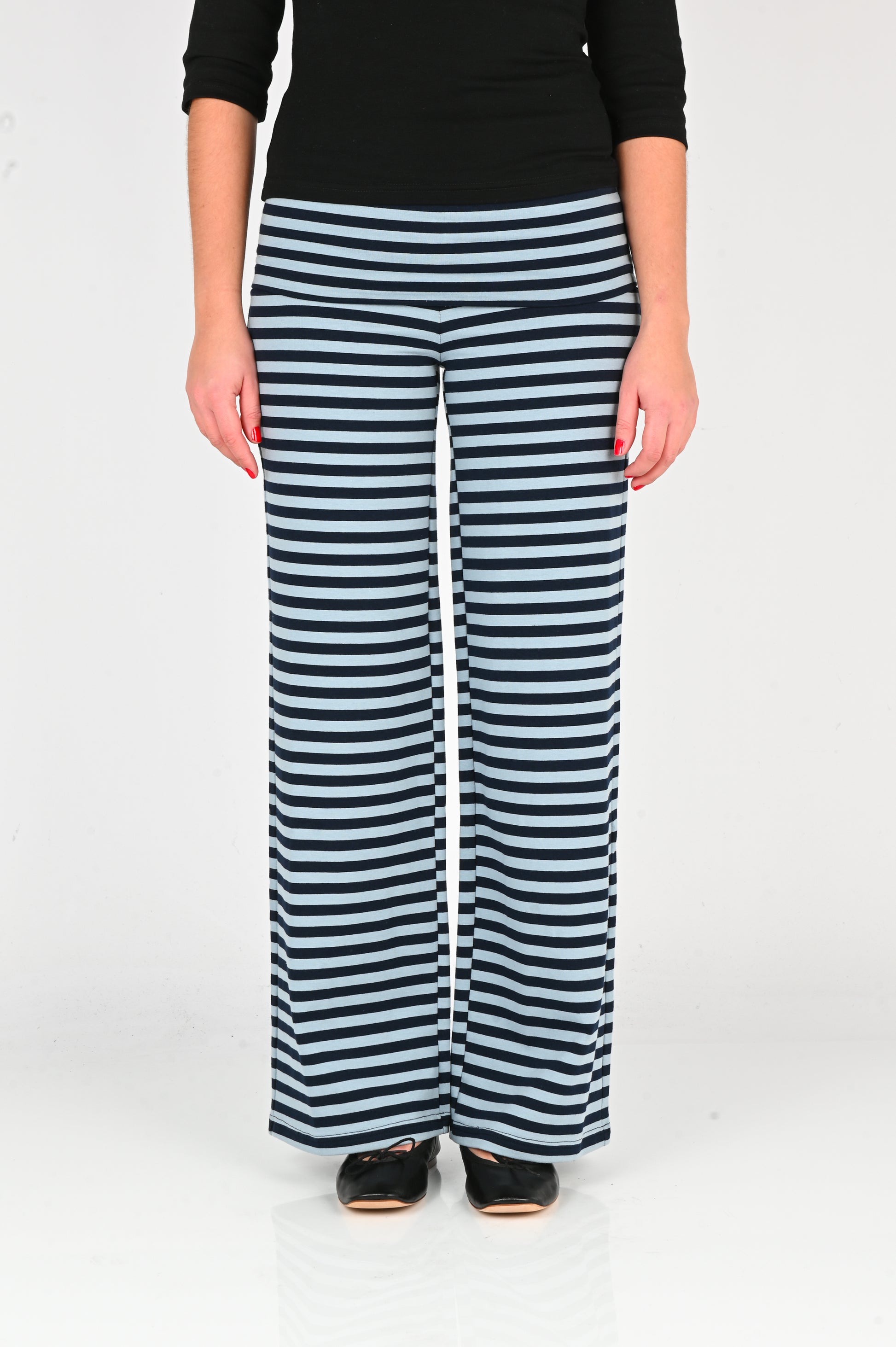 Olga Joan Fold Over Pant in Marina