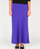 Olga Joan Bias Mid Skirt in Viola