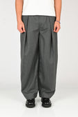 Checks 'Hakama' Pants in Charcoal Pinstripe
