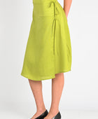 Olga Joan Tie-Waist Skirt in Pistacchio