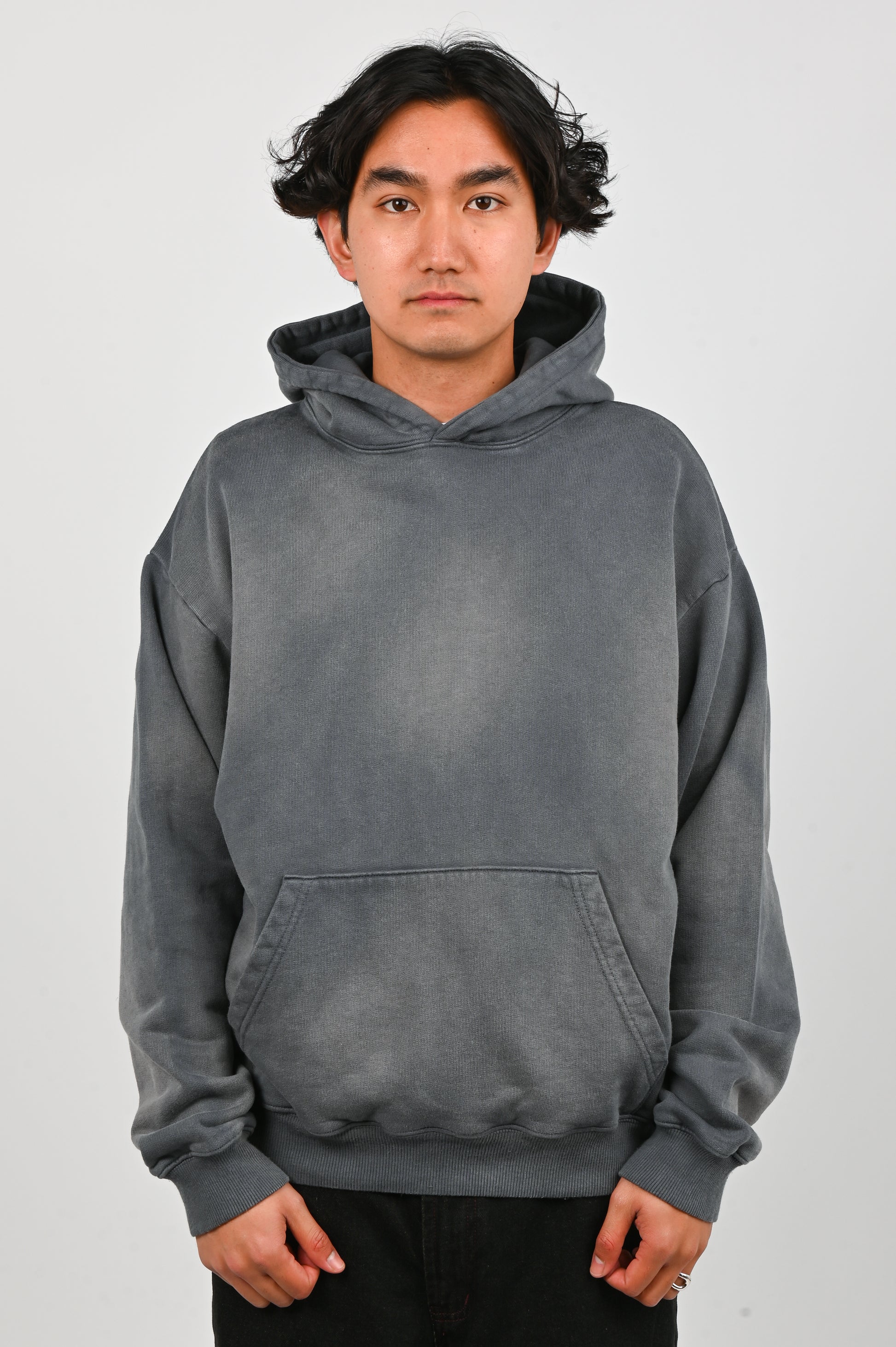 Pseushi 'Pareidolla' Hoodie in Faded Grey
