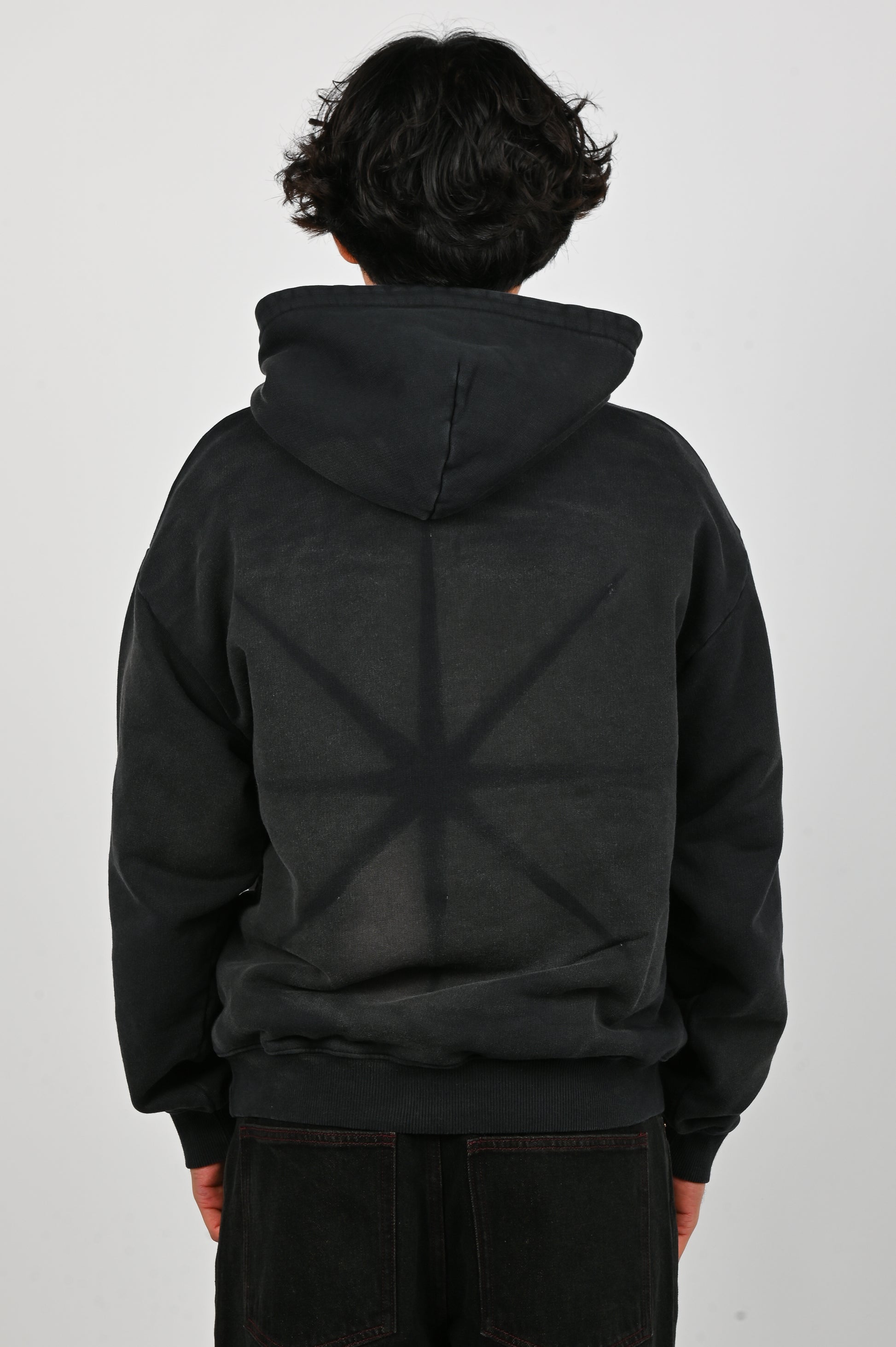Pseushi 'Pareidolla' Hoodie in Faded Black