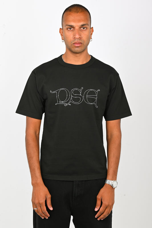 Pseushi Gothic Logo Tee in Black
