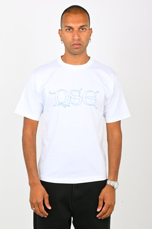 Pseushi Gothic Logo Tee in White