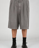 Pseushi Pleated Balloon Shorts in Grey