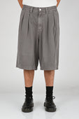 Pseushi Pleated Balloon Shorts in Grey