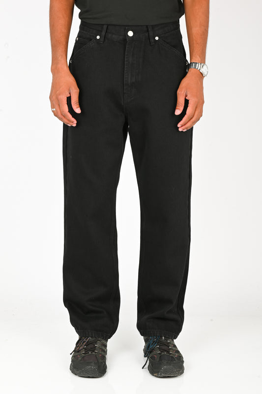 Pseushi Standard Cut Jeans in Rinse Washed Black Denim
