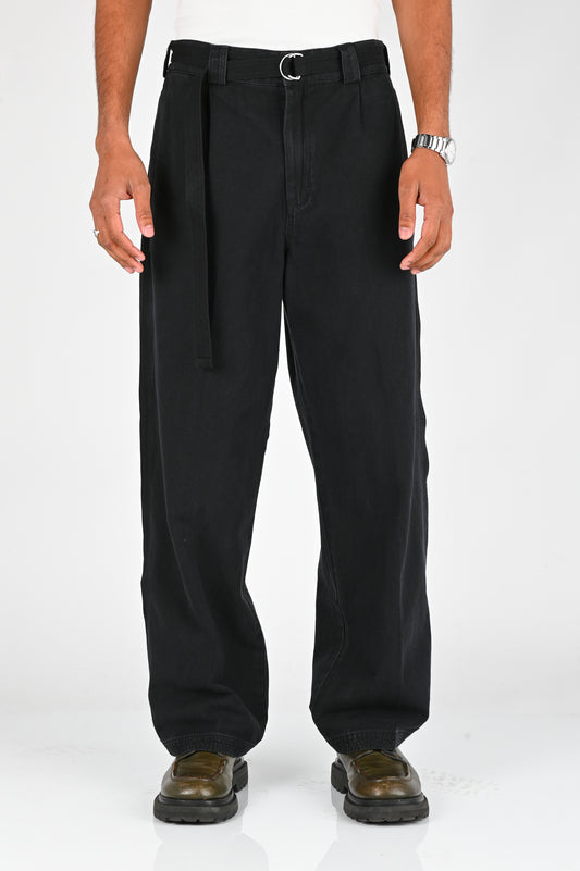 Beach Brains Pleated Work Pant in Black