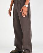 Beach Brains Pleated Work Pant in Dark Grey