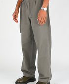 Beach Brains Pleated Work Pant in Pewter Green