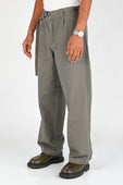 Beach Brains Pleated Work Pant in Pewter Green