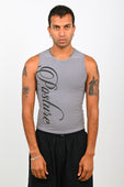 Posture Script Singlet in Grey