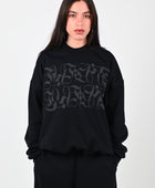 Posture Graphic Cable Crew in Black on Black